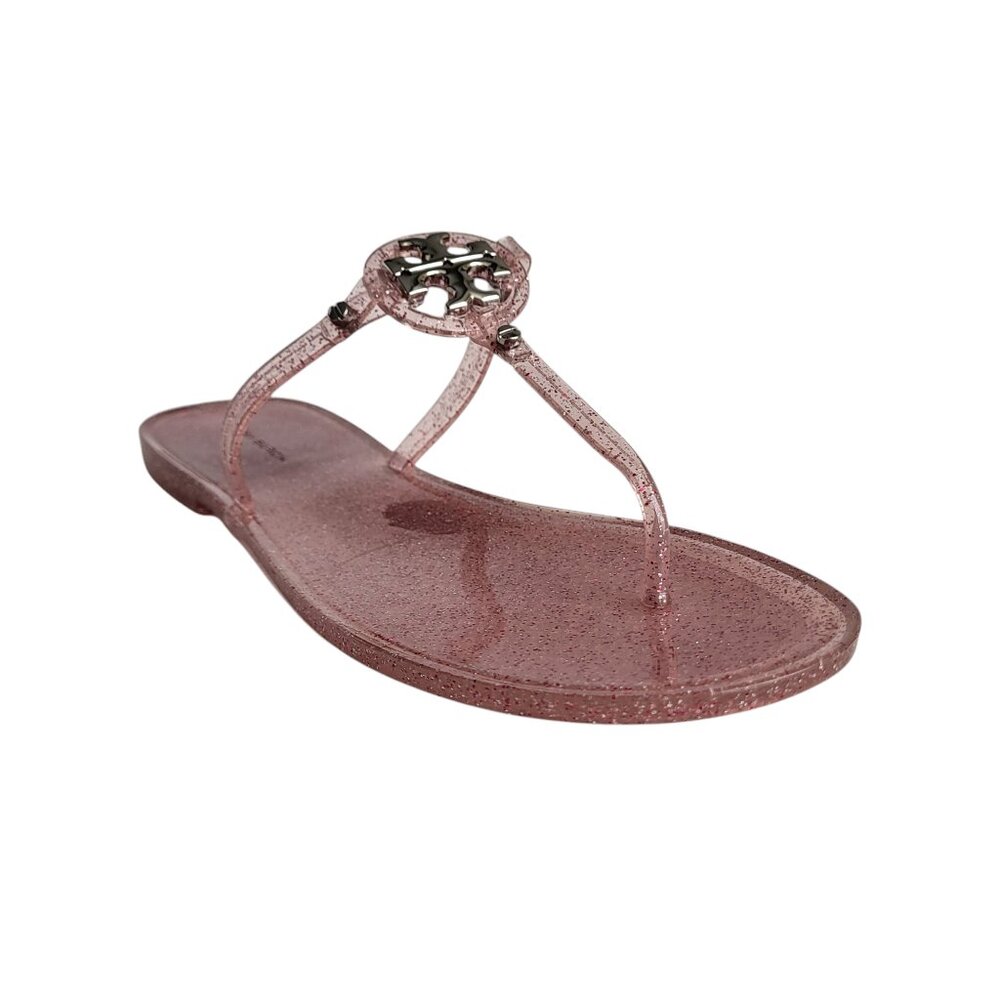 Tory Burch Mini Miller Jelly Sandals in Pink Love/Silver Women's 7, 10
